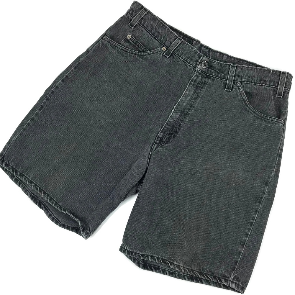 Vintage Levi's 550 Gray Denim Orange Tab Shorts 35